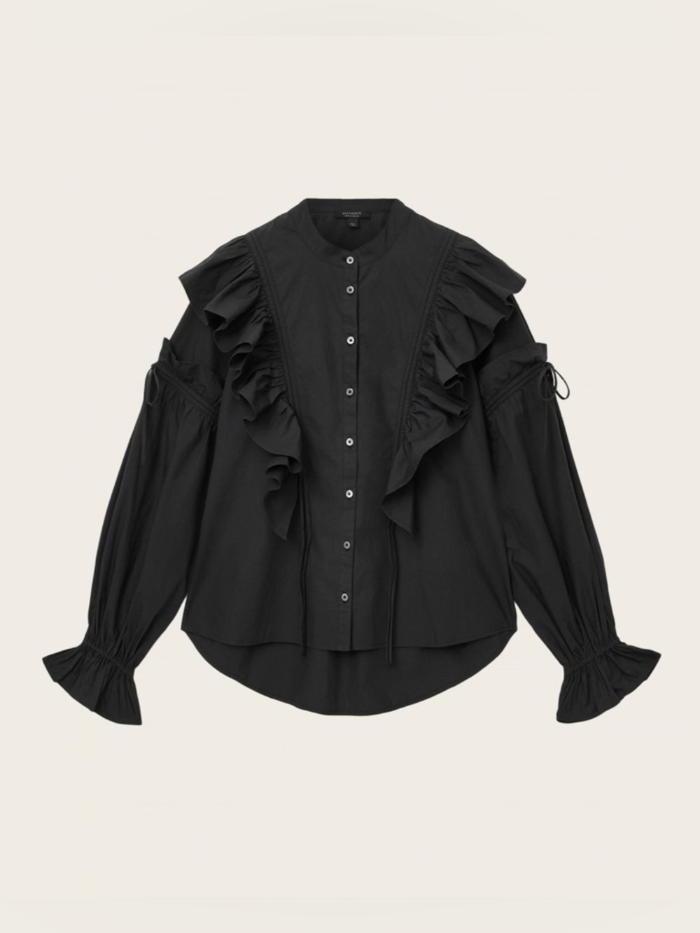 Lulu ruffled cotton shirt